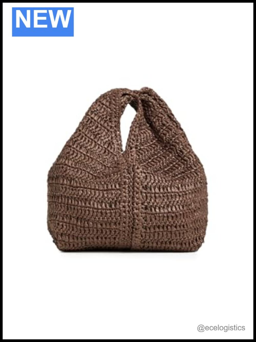 Raffia Top-Handle Hobo Bag - Summer Handbag, Shoulder Bag